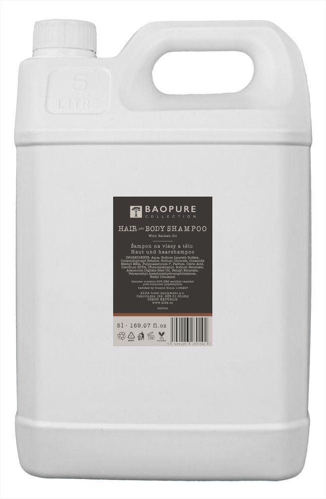 Haut- und Haarshampoo mit hochwertigem Baobab-Öl im 5 l-Nachfüllkanister