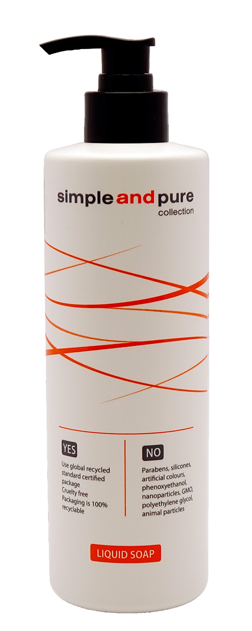 Pump-Spenderflaschen 450 ml Flüssigseife der Serie Simpleandpure