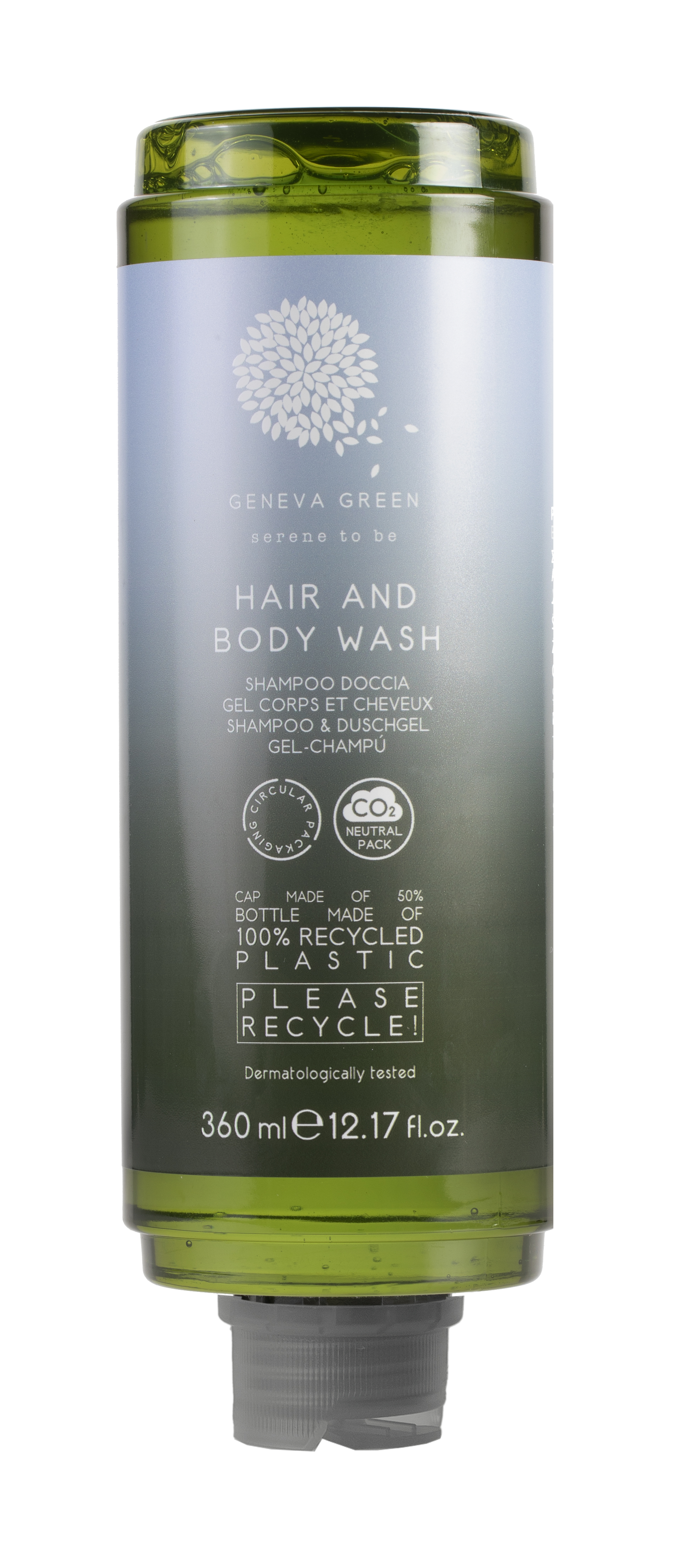 Duschgel & Shampoo 360 ml Druckspender GENEVA GREEN